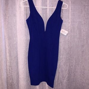 *NWT* Royal Blue Sweetheart Plunge Neck Dress!